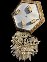 Brass And Crystal Chandelier GBR2