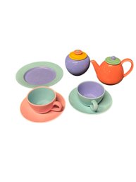 Lindt Stymeist  Tableware- Tea Pot, Sugar Bowl, Dessert Plate, 2 Teacups And Saucers