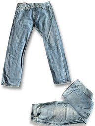 Mens 34x32 Levis 505s Lightwash Jeans