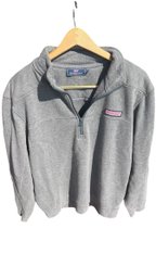 Mens Vineyard Vines Gray 1/4-Zip Fleece Large