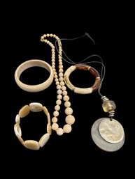 Lucite And Beaded Jewelry Lot