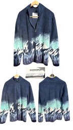 Medium Baggy Fit Sonoma Mountain Scene Quarter-Zip Fleece