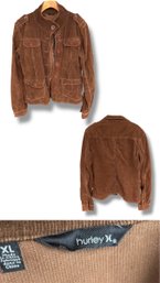 Size XL Hurley Brown Corduroy Military Jacket