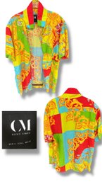 Mens Large Ricky Singh Multicolor Statement Shirt