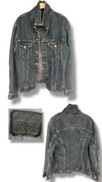 Mens Large Levis Distressed Denim Jacket