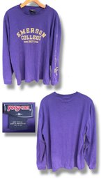 Size M Purple Emerson College JanSport Long Sleeve Tee