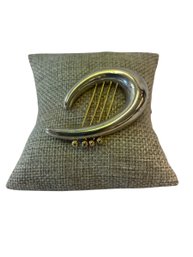 Hadassah Gate Keepers Harp 14K Gold & Sterling Brooch