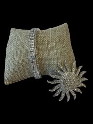 Alexis Bittar Sterling Bracelet & Brooch