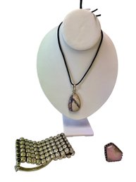 UNO De 50 Bracelet, Stone & Sterling Necklace & Ring