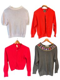 Womans Sweater 4 Pc Bejeweled, Red, Etc