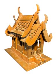Small Handmade Wooden Thai Spirit House