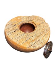 Signed Wood Trinket Dish