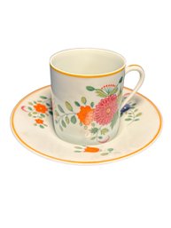 Raynaud Limoges Floral Teacup And Saucer B