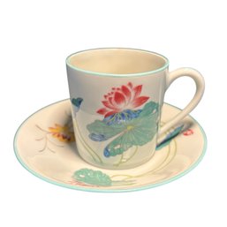 Haviland Limoges Floral Teacup And Saucer