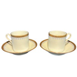 Richard Ginori Italian Saucers And Teacups 4pc