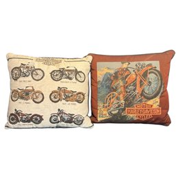 Harley-davidson Throw Pillows 2pc