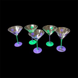 Green And Purple Decorative Glasses