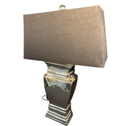 Chrome Table Lamp With Shade Works!