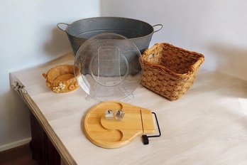 Wine/Beer Cooler Bucket, Cheese & Cracker,  Cake/dessert Plate, S&P, Tableware Baskets