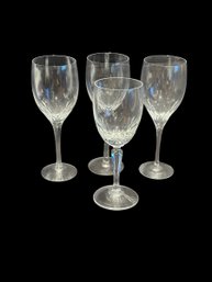 Three Glass And One Crystal Wine Glasses