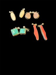 Sterling Earrings-4 Pairs