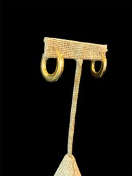 Gold Hoop Earrings-14K