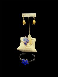 GP Tulip Earrings, Owl  Pins ,bracelet