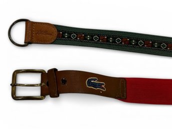 Vintage LL Bean And Lacoste Belts