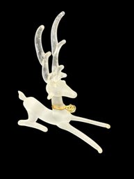 Glass Reindeer Chrismas Decoration