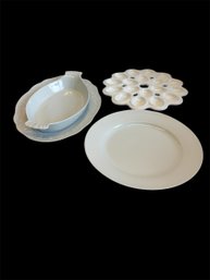Platters, Casserole Dish, Deviled Egg Dish By Palm Restaurant And Philippe Deshoulieres
