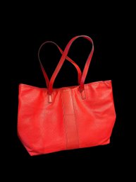 Red Tahari Tote With Zipper
