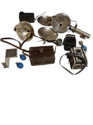 Kodak Duaflex II And Kodak Instamatic 44 Camera  & Assorted Camera Accessories (G2)