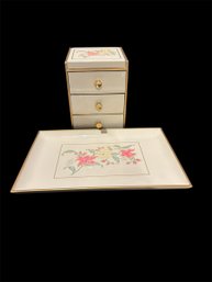 Prima Lacquered Jewelry Box And Dish By Otagirl Japan
