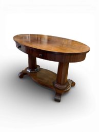 Antique Mahogany Empire Library Or Hall Table