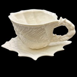 Nautical Shell  Porcelain Tea Cup And Saucer