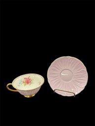 Shelley Oleander Bone China Purple Floral Cup & Saucer