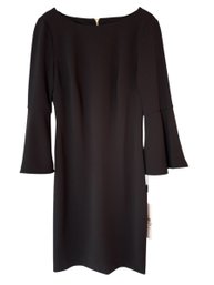 Calvin Klein Black Bell Sleeve Dress New  Size 2