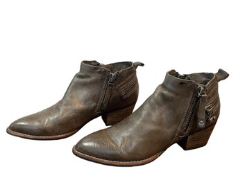 Dolce Vita Leather Cowboy Booties Size 7