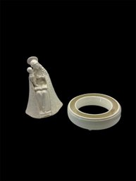 Madonna Statue,  Ceramic Flower