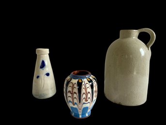 Salt Glazed Jug, Williamsburg Bud Vase, Mini Ceramic Vase