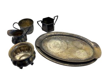Oneida And Lenard Carlen Nickel Silver And Silver Plated Vessels And Plates (DR)