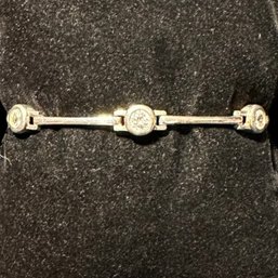 Sterling Silver And CZ Bracelet