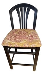French Upholstered Black Wooden Chair (K)