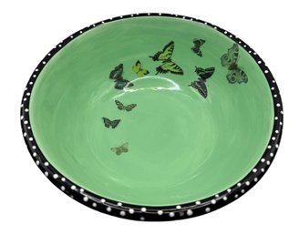 Bill Smith Hand Painted Butterfly Bowl (K)