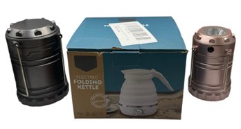 Portable Tea Kettle & Two Small Lanterns (DR)