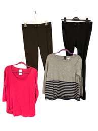 2 Vince Pants 10 & 8,  Eileen Fisher Pink Top M, Splendid Sweater S
