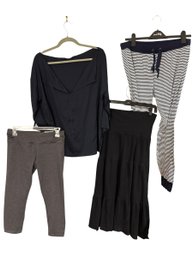 Calvin Klein Performance Pants M, Splendid Lounge Pants L, Velvet Skirt S, Vince Top M