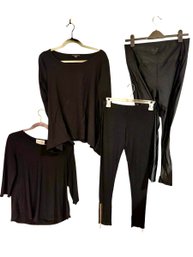 Sweaty Betty Leggings L, Comfy Leggings XS, Ribkoff Top 12, Bryn Walker Top L
