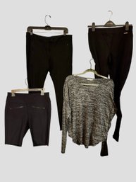 Ribkoff Leggings , Athleta M, Rag And Bone Top M, Theory Pants 10