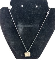 Sterling H Charm Necklace